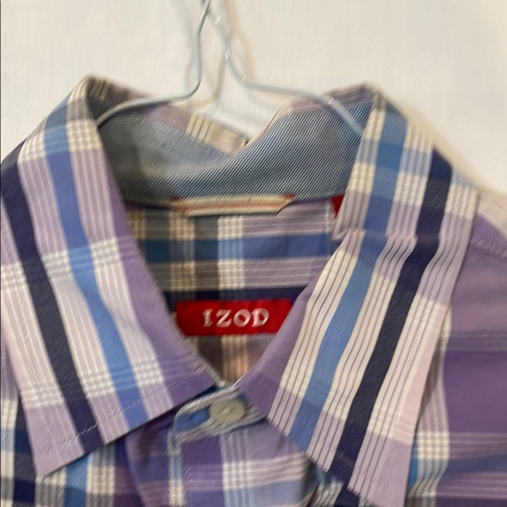 Izod Purple Casual Button Down Shirt